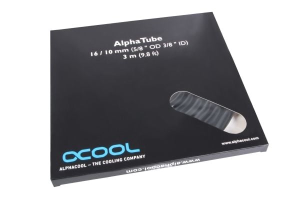Alphacool 17529, Svart, Rør, Polyvinylklorid (PVC), 80 °C, 1,6 cm, 3 m