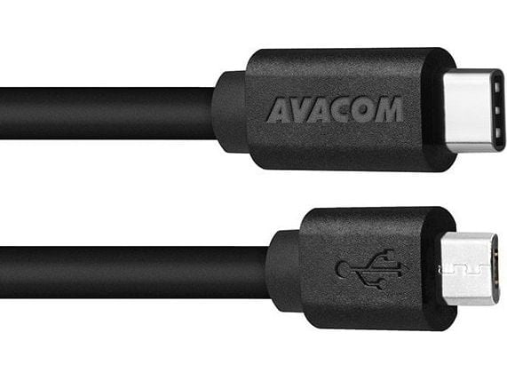 Avacom USB-C til microUSB-kabel 1 m svart (DCUS-TPMI-P10K) Avacom USB-C til microUSB-kabel 1 m svart (DCUS-TPMI-P10K)