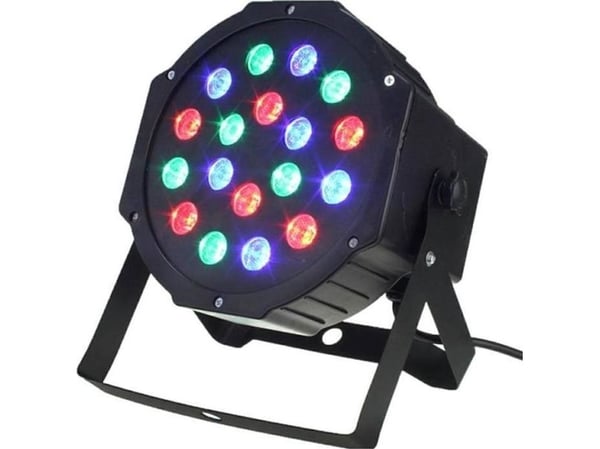 ECpower ZD64A LED fargeprojektør med DMX-stativ 18x1W