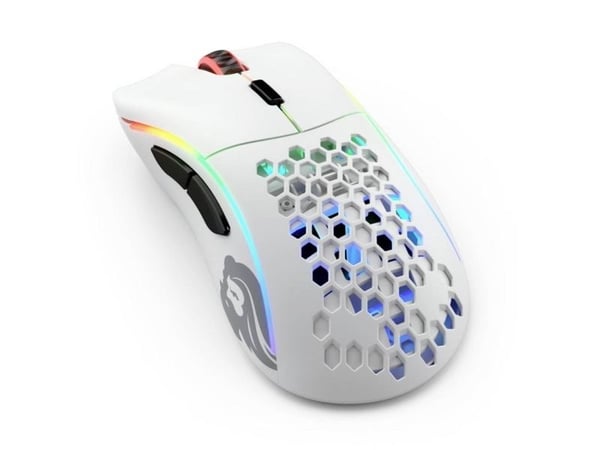 Glorious Gaming Model D Wireless, Høyre hendt, RF kabel-fri, 19000 DPI, Hvit