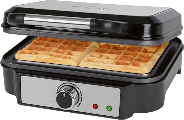 ProfiCook PC-WA 1240, 2 vafler/plater, Firkantet, Svart, Rustfritt stål, Rustfritt stål, Rustfritt stål, 1000 W