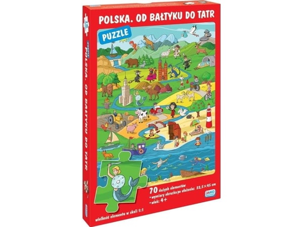 Jako forlag puslespill 70 brikker. Polen. Fra Østersjøen til Tatrafjellene