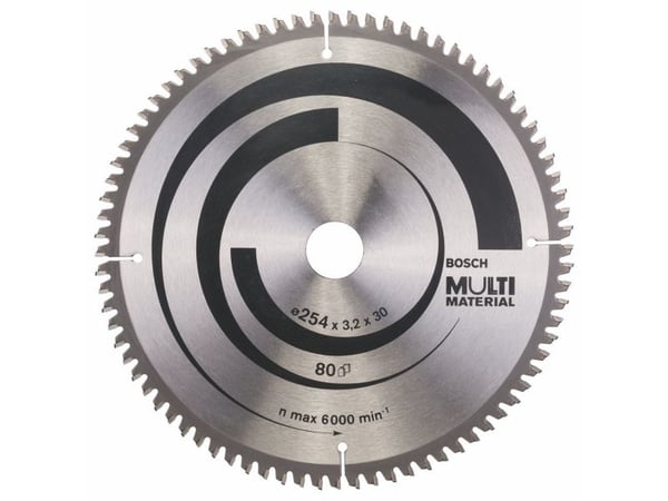 Bosch Multi Material - Sirkelformet sagblad - for multiformål - 254 mm - 80 tenner