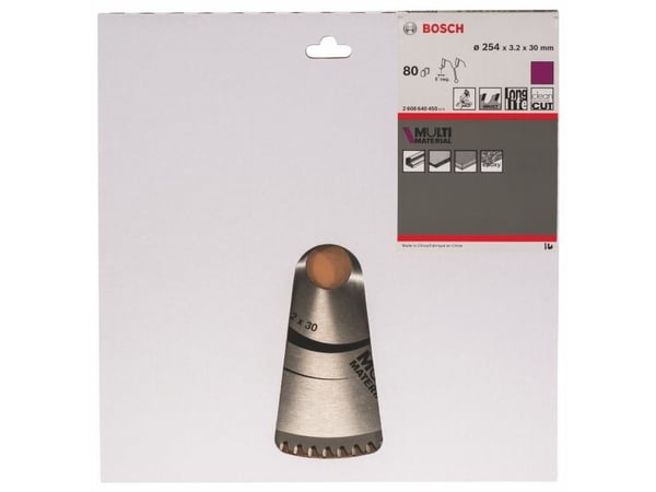 Bosch Multi Material - Sirkelformet sagblad - for multiformål - 254 mm - 80 tenner