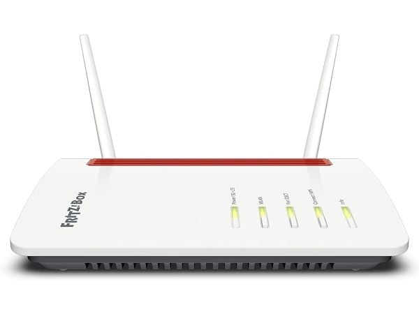 FRITZ!Box 6850 5G - Trådløs ruter - WWAN 4-portssvitsj - 1GbE - Wi-Fi 5 - Dobbeltbånd - 3G, 4G, 5G - VoIP-telefonadapter