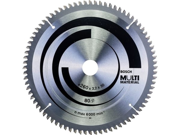Bosch PYÖRÖHIHIONTA MULTIMATERIAALI 260X30MM 80T