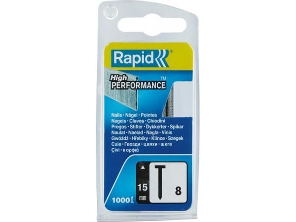 Rapid 40109533, Brads (spiker), Galvanisert metall, 15 mm, 8 mm, 49 mm, 17 mm
