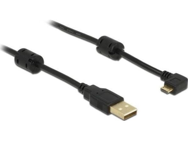 DeLOCK - USB-kaapeli - USB (han) til Micro-USB Type B (han) - USB 2.0 - 1 m - 90° stikforbindelse