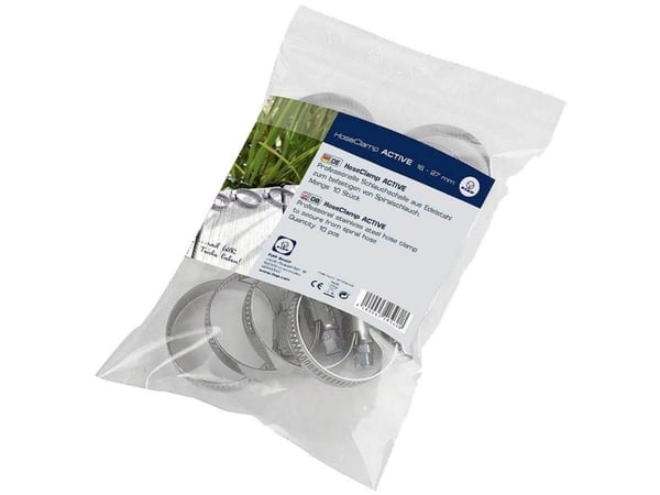 Fiap Clip Active 16 - 25, Skrueklemme (snekkehjul), Rustfritt stål, 155 g