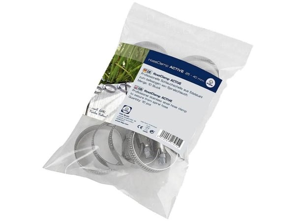 Fiap Clip Active 25 - 40, Skrueklemme (snekkehjul), Rustfritt stål, 175 g