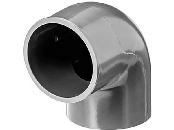 Fiap 2438, Polyvinylklorid (PVC), Buet festestykke til avløpsrør, Grå, 90°, 17 g