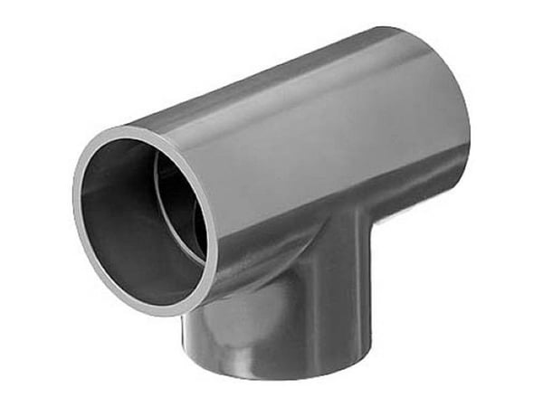 Fiap 2447, Polyvinylklorid (PVC), T-stykke til avløpsrør, Grå, 90°, 17 g