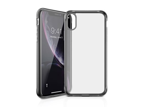 ITSKINS NANO // ICE - Baksidedeksel for mobiltelefon - polykarbonat, termoplast-polyuretan (TPU) - svart, gjennomsiktig - for Apple iPhone XR