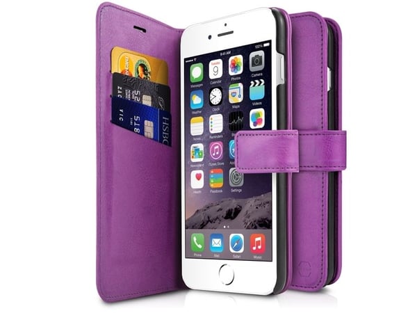 ITSKINS AP67-BOOKC-PRPL, Lommebok-etui, Apple, iPhone 6s, 11,9 cm (4.7"), Lilla