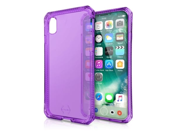 ITSKINS SPECTRUM R Clear - Baksidedeksel for mobiltelefon - purpur - for Apple iPhone X, XS