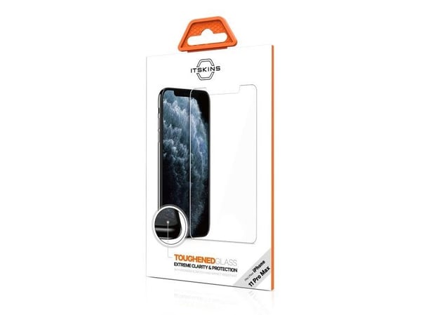 ITSKINS APXM-GLSFP-TRSP, Apple, iPhone 11 Pro Max, Pudotuksenkestävä, Naarmuuntumisenkestävä, Läpinäkyvä, 1 kpl