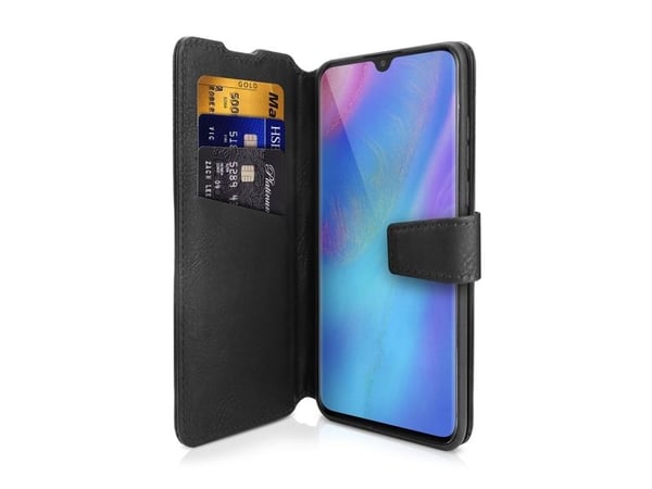 ITSKINS Wallet Book - Lommebok for mobiltelefon - økolær - svart - for Huawei P20 lite
