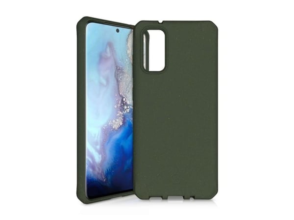 ITSKINS Feronia Bio - Bakdeksel for mobiltelefon - bioplast - khaki - for Samsung Galaxy S20, S20 5G