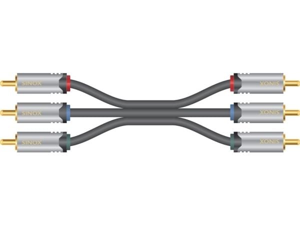 Sinox HD Premium - Videokabel - komponentvideo - RCA x 3 hann til RCA x 3 hann - 1.5 m - skjermet