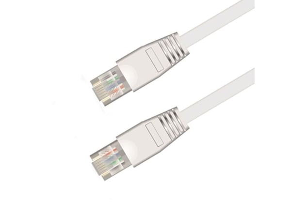 Sinox - Nettverkskabel - RJ-45 (hann) til RJ-45 (hann) - 2 m - FTP - CAT 6 - med støvel, flat - hvit