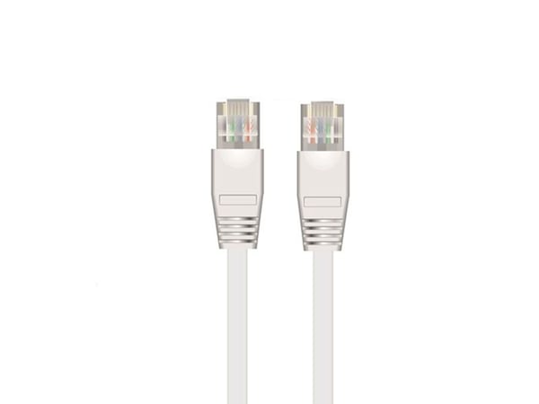 Sinox - Nettverkskabel - RJ-45 (hann) til RJ-45 (hann) - 5 m - FTP - CAT 6 - med støvel, flat - hvit