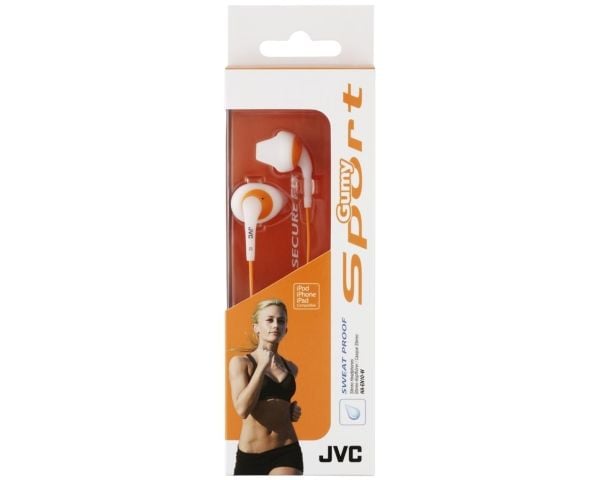 JVC HA-EN10-W, Koblet med ledninger (ikke trådløs), 20 - 20000 Hz, 4,8 g, Hodetelefoner, Oransje, Hvit