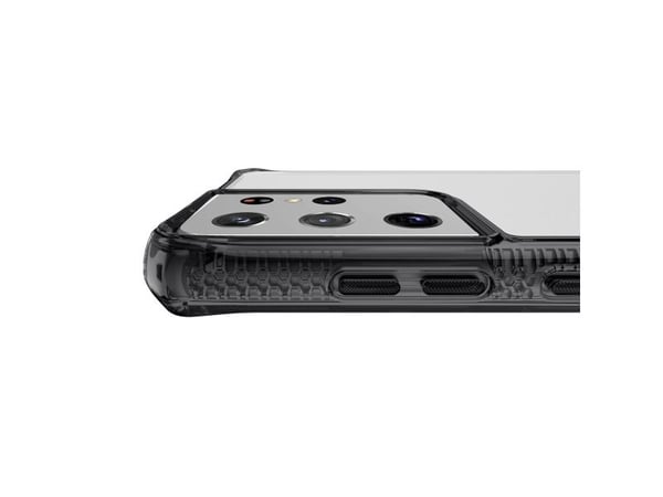 ITSKINS HYBRID CLEAR cover til Samsung Galaxy S21 Ultra 4G / 5G®. Sort og gennemsigtig