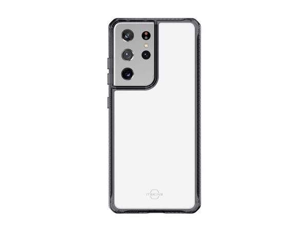 ITSKINS HYBRID CLEAR cover til Samsung Galaxy S21 Ultra 4G / 5G®. Sort og gennemsigtig