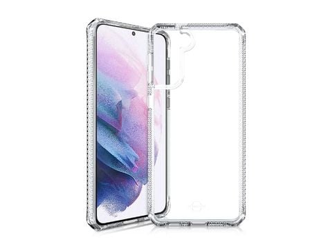 ITSKINS HYBRID // CLEAR - Baksidedeksel for mobiltelefon - polykarbonat, termoplast-polyuretan (TPU) - gjennomsiktig - for Samsung Galaxy S21+ 5G