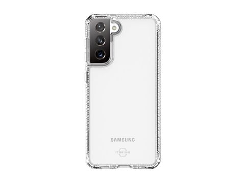 ITSKINS HYBRID // CLEAR - Baksidedeksel for mobiltelefon - polykarbonat, termoplast-polyuretan (TPU) - gjennomsiktig - for Samsung Galaxy S21+ 5G