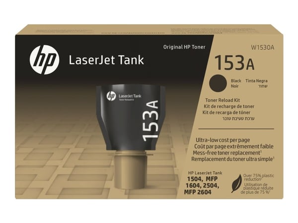 HP 153A - Svart - original - LaserJet - tonerpatron (W1530A) - for LaserJet Tank MFP 1602w, MFP 1604w, MFP 2602dn, MFP 2604sdw, MFP 2606dn, MFP 260...