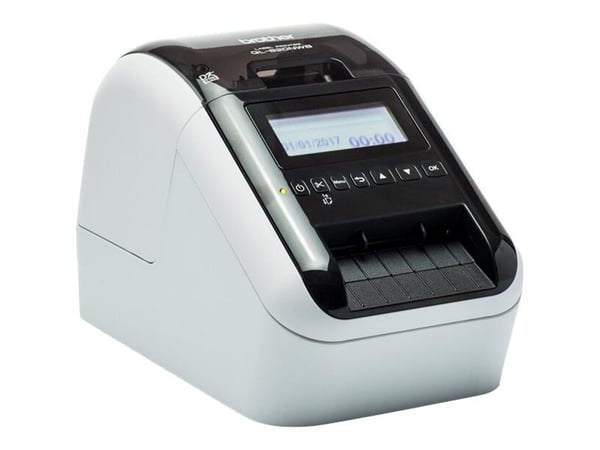 Brother QL-820NWBcVM - Etikettskriver - tofarget (monokrom) - direktetermisk - Rull (6,2 cm) - 300 x 600 dpi - inntil 110 etiketter/min - USB 2.0, ...