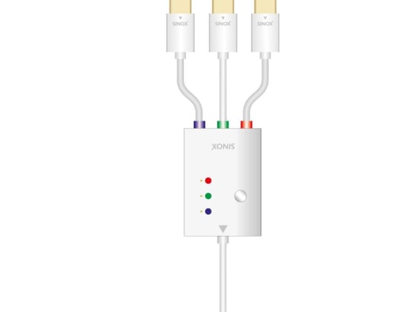 Sinox SXV1953, 3 m, HDMI Type A (Standard), 3 x HDMI Type A (Standard), Hvit