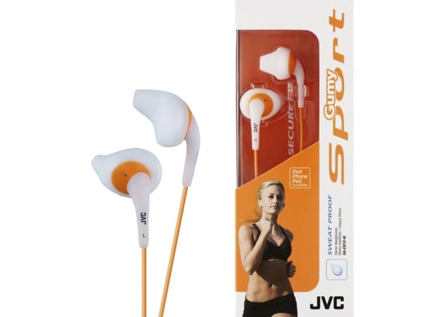 JVC HA-EN10-W, Koblet med ledninger (ikke trådløs), 20 - 20000 Hz, 4,8 g, Hodetelefoner, Oransje, Hvit