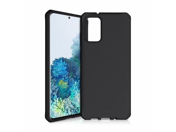 ITSKINS SPECTRUM//SOLID - Bagsidecover til mobiltelefon - simpel sort - for Samsung Galaxy S20+, S20+ 5G