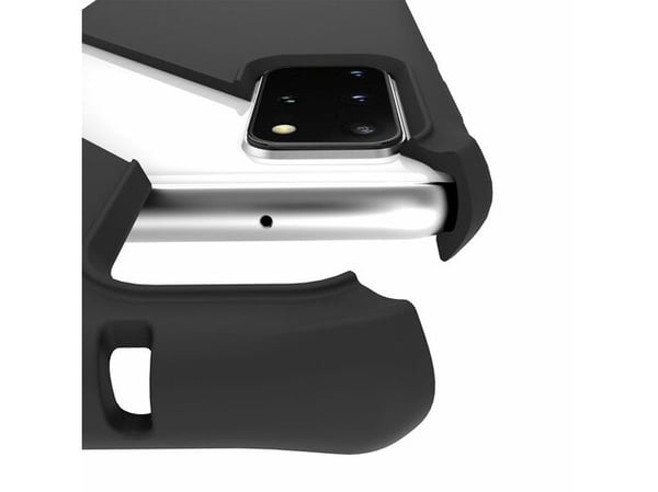 ITSKINS SPECTRUM//SOLID - Bagsidecover til mobiltelefon - simpel sort - for Samsung Galaxy S20+, S20+ 5G