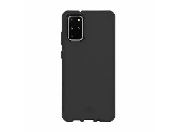 ITSKINS SPECTRUM//SOLID - Bagsidecover til mobiltelefon - simpel sort - for Samsung Galaxy S20+, S20+ 5G