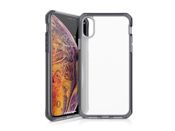 ITSKINS HybridFrost, Suojus, Apple, iPhone Xs Max, 16,5 cm (6.5"), Musta, Läpinäkyvä