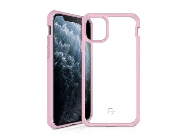 ITSKINS HybridSolid, Etui, Apple, iPhone 11 Pro Max, 16,5 cm (6.5"), Rosa, Gjennomsiktig