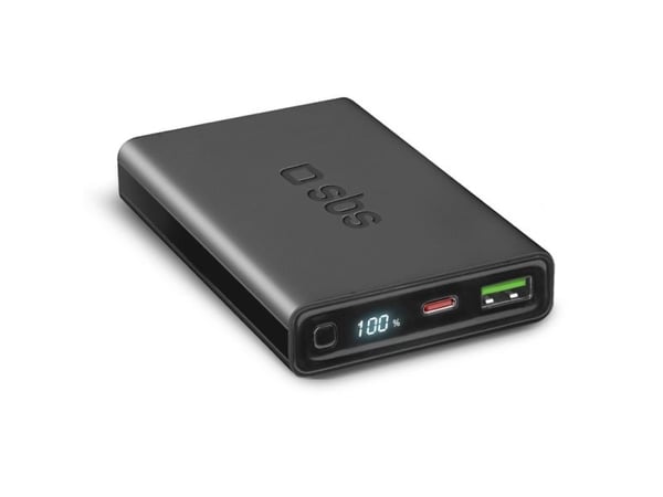 SBS TEBB10000LCDEVOPD20K, 10000 mAh, Lithium Polymer (LiPo), 20 W, Sort