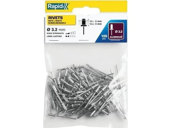 Rapid Nagler Rapid standard ?3,2 x 8 mm - pakke med 100 stk.