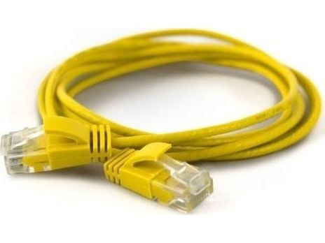 wantec - Koblingskabel (hann) til RJ-45 (hann) - CAT 6a - gul, RAL 1018