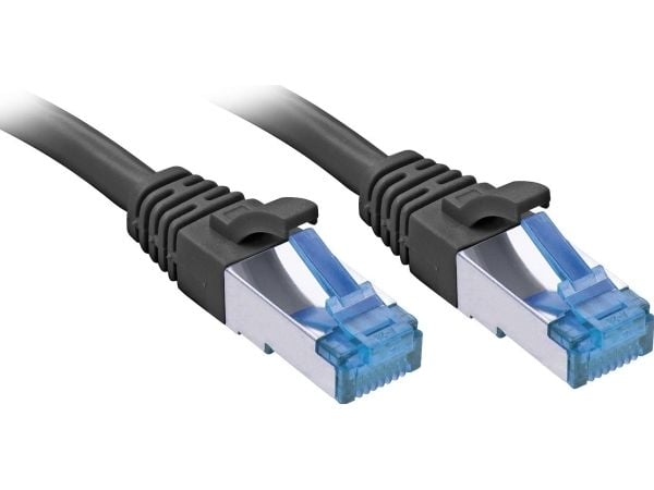 Lindy 47412, 1 m, Cat6a, S/FTP (S-STP), RJ-45, RJ-45, Svart