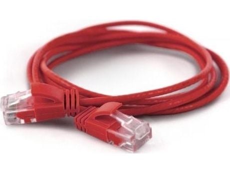 wantec - Koblingskabel (hann) til RJ-45 (hann) - CAT 6a - rød