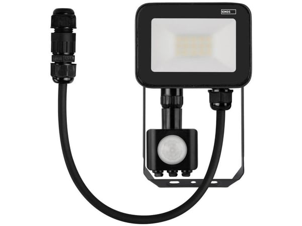 Emos LED-lykt/projektør Profi/Ideo PIR ZS2712 10W 1100lm 4000K IP65 med PIR bevegelsessensor svart