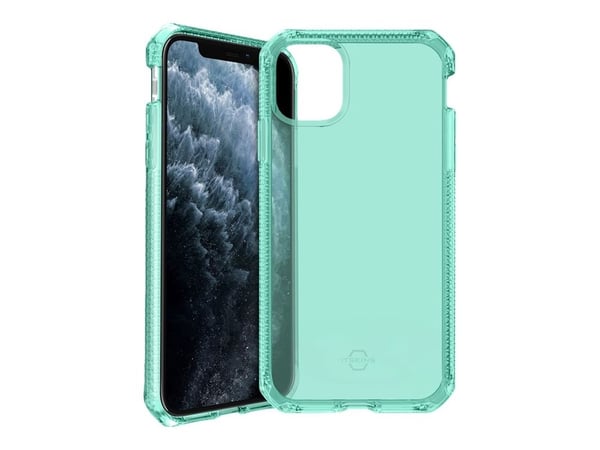 ITSKINS Spectrum Clear Antimicrobial - Baksidedeksel for mobiltelefon - termoplast-polyuretan (TPU), Impacthane - blank, tiffany green - for Apple ...
