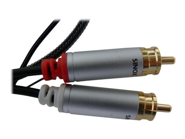 Sinox - Lydkabel - RCA x 2 hann til RCA x 2 hann - 1.5 m - svart
