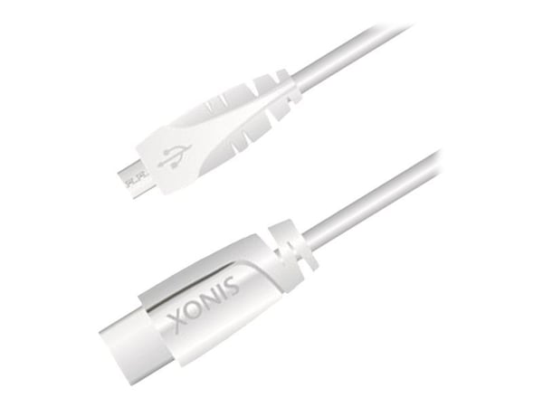 Sinox i-Media - USB-kabel - 24 pin USB-C (hann) til Micro-USB type B (hann) - USB 2.0 - 1 m - hvit
