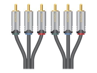 Sinox HD Premium - Videokabel - komponentvideo - RCA x 3 hann til RCA x 3 hann - 1.5 m - skjermet