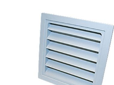 Duka jalusigaller typ 63.3 - PVC, grå, 150x150 mm, passar för vägggenomföring typ 202